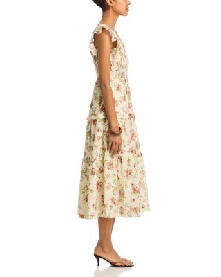 Floral Smocked Midi Dress - Exclusive