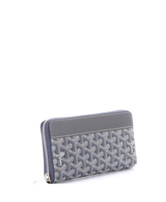   Matignon Zip Wallet Coated Canvas with Leather