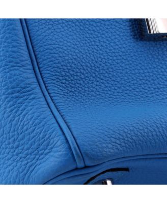 Birkin 30 Handbag Blue Togo with Palladium Hardware