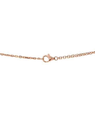  Love 3 Ring Pendant Necklace 18K Rose Gold and Ceramic with Diamonds, 15 - 16.25"