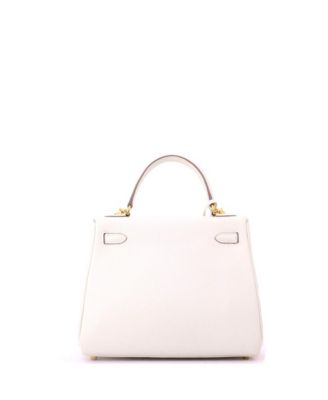 Kelly 25 Handbag Light Togo with Gold Hardware