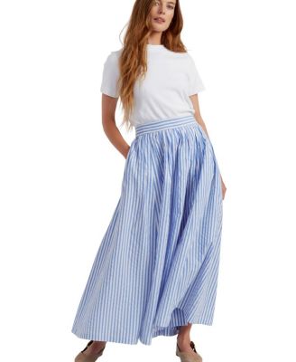 Women's Cotton Oxfort Stripe Skirt