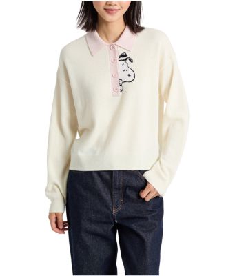  Women's Wool-Cashmere Peanuts Polo Shirt