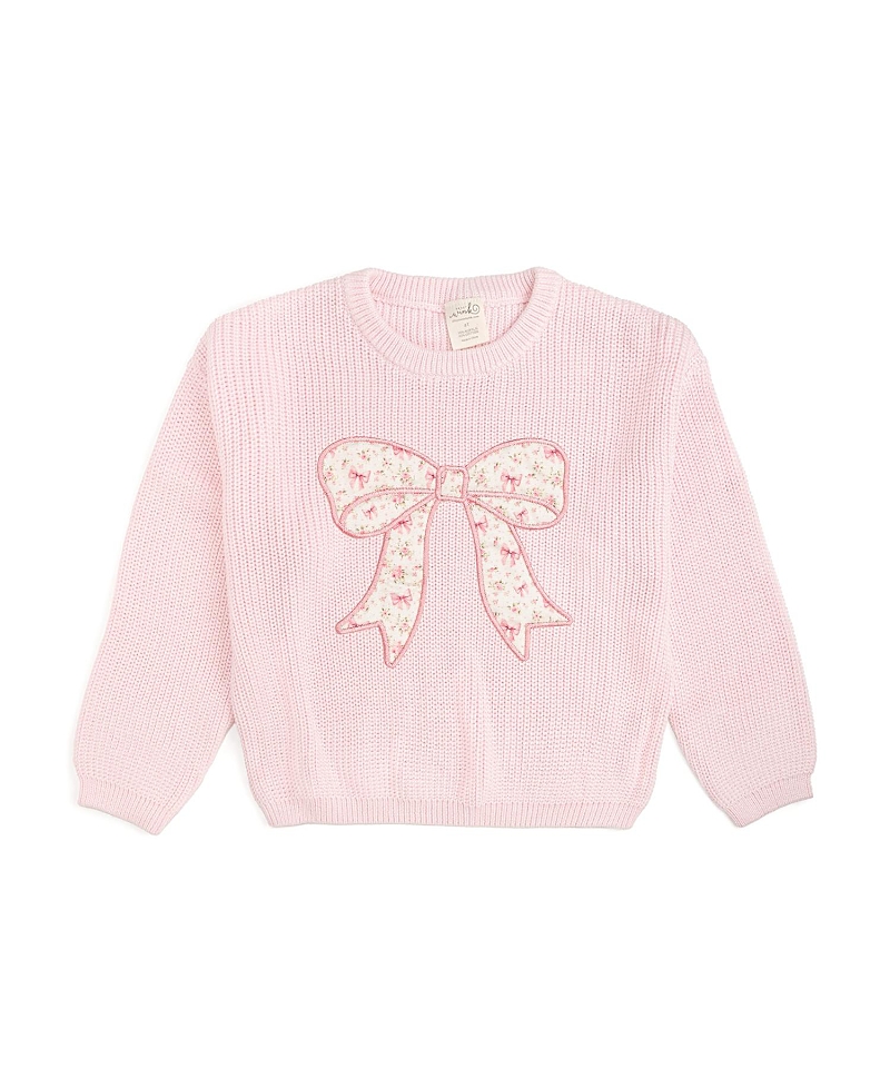 Sweet Wink Girls' Ditsy Floral Bow Knit Sweater - Baby, Little Kid