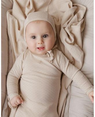 Unisex Heart and Star Button Pointelle Collection Bib - Baby