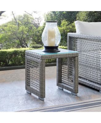  Aura Outdoor Patio Wicker Rattan Side Table