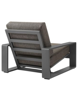 Lirienne Outdoor Patio Aluminum Faux Wood Armchairs, Set of 2