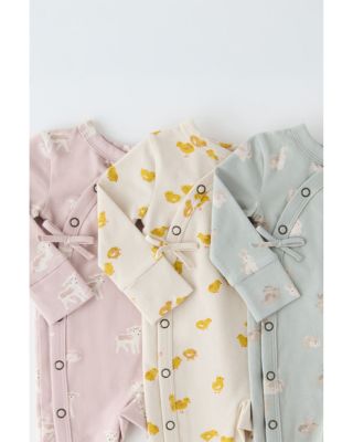 Unisex The Littles Printed Kimono Romper - Baby