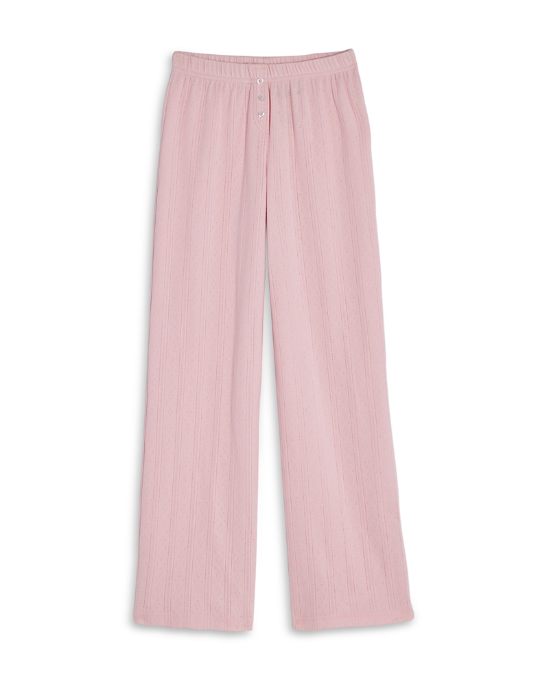 KatieJnyc Girls' Marina Pointelle Lounge Pants - Big Kid