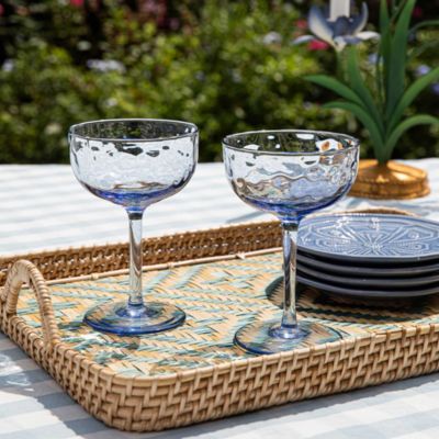 Cocktail Coupe Glasses - Chambray, Set of 2