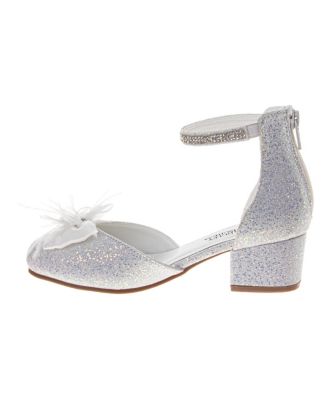 Girls' Glittery Rhinestones and Ribbon Dress Sandals - Toddler, Little Kid, Big Kid