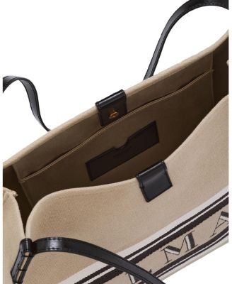  Medium Release Shopper Bag in Canvas and Calfskin