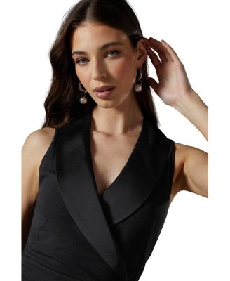 Tux Sleeveless Midi Dress