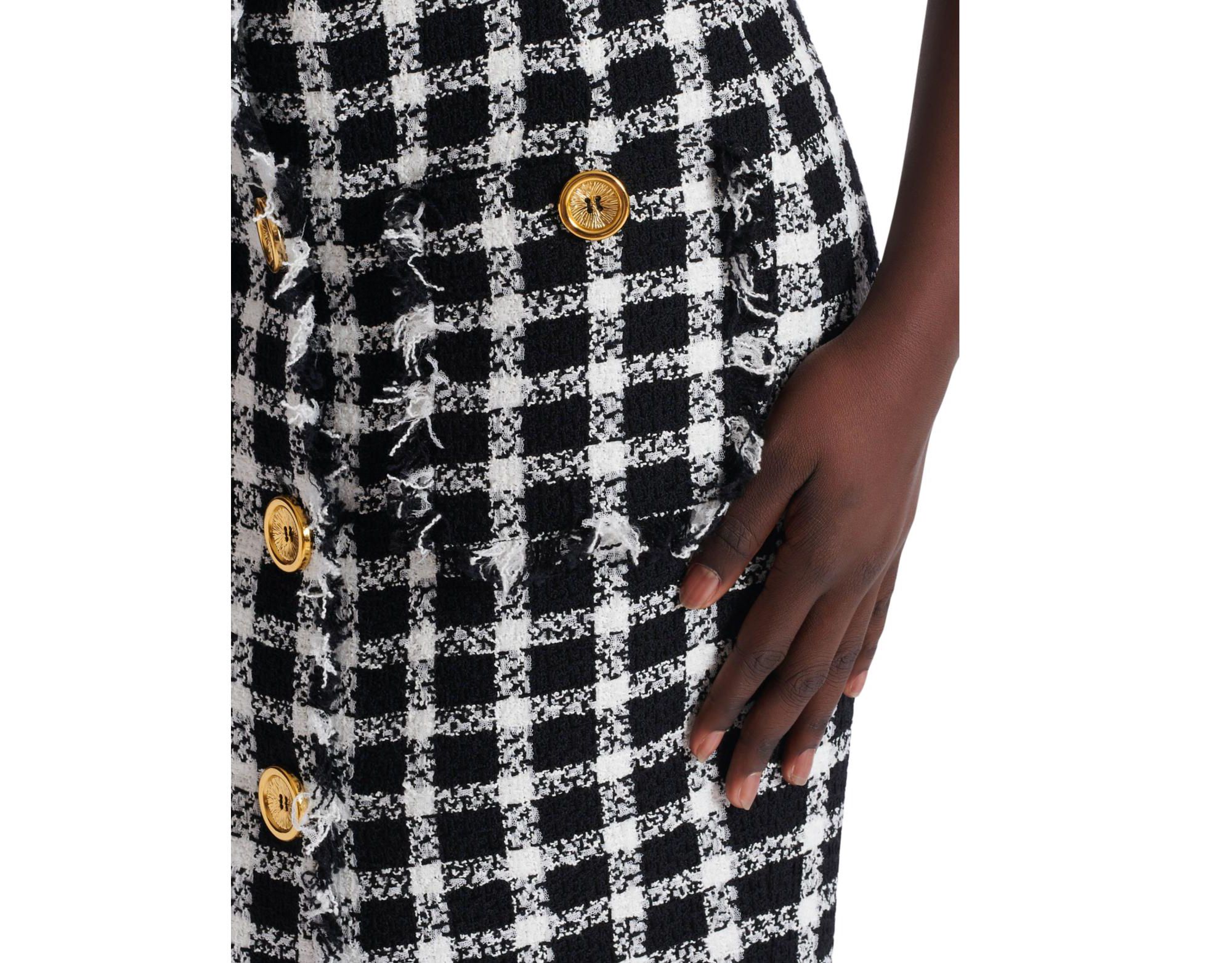 Long Gingham Tweed Skirt — Image 5