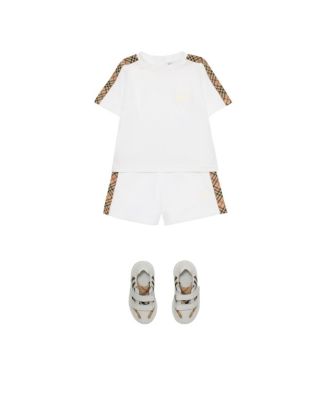  Check Trim Cotton T-shirt - Baby