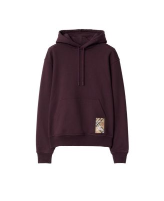  Check Label Cotton Hoodie