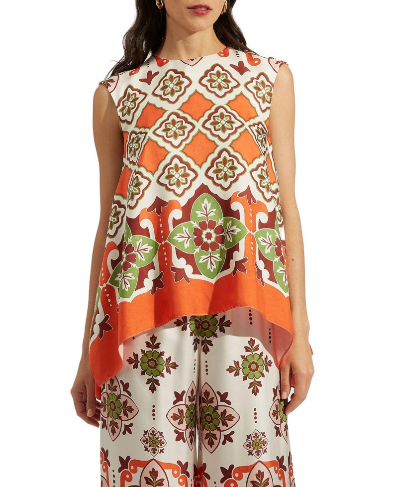 La DoubleJ San Carlo Top in Partenope Placee Orange