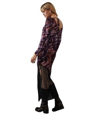 Column Lace Panel Midi Dress