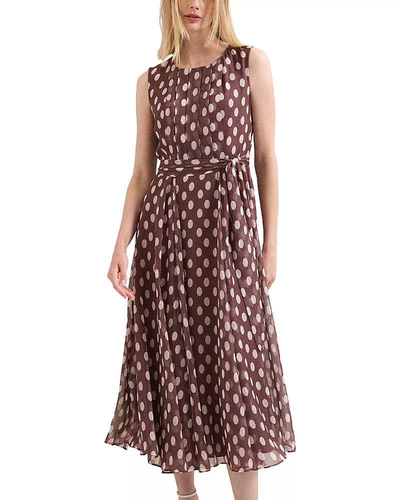 Phase Eight Lucinda Spot Print Midi Dress