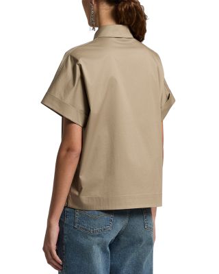 Cuffed Sleeve Camp Shirt