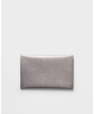Saffiano Leather Envelope Clutch