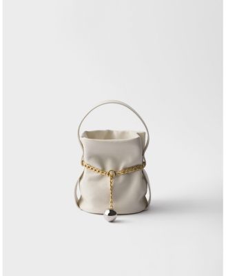 Petit Sac Noir Mini Nappa Leather Bucket Bag