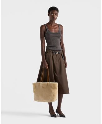 Large Shearling Tote Bag