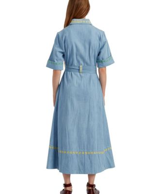  Women's Chambray Buttercup Shirt Dress