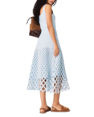 Crochet Rhinestone Midi Dress