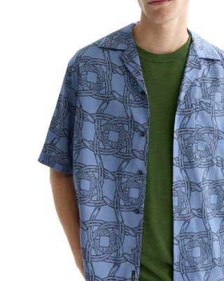 Printed Tencel Relaxed Fit Short Sleeve Shirt