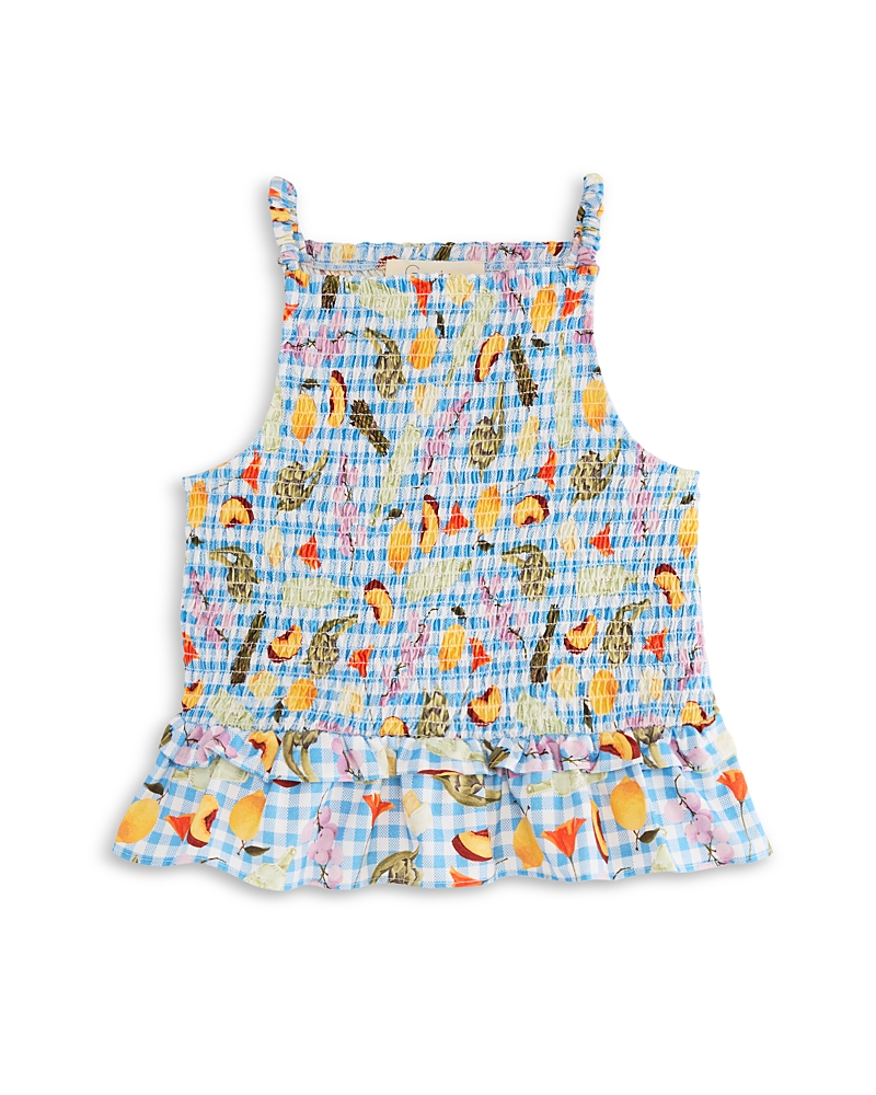 Aqua x Lisa Says Gah! Girls' Smocked Top, Big Kid - Exclusive
