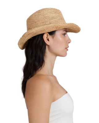 Winona Crochet Raffia Packable Cowboy Hat