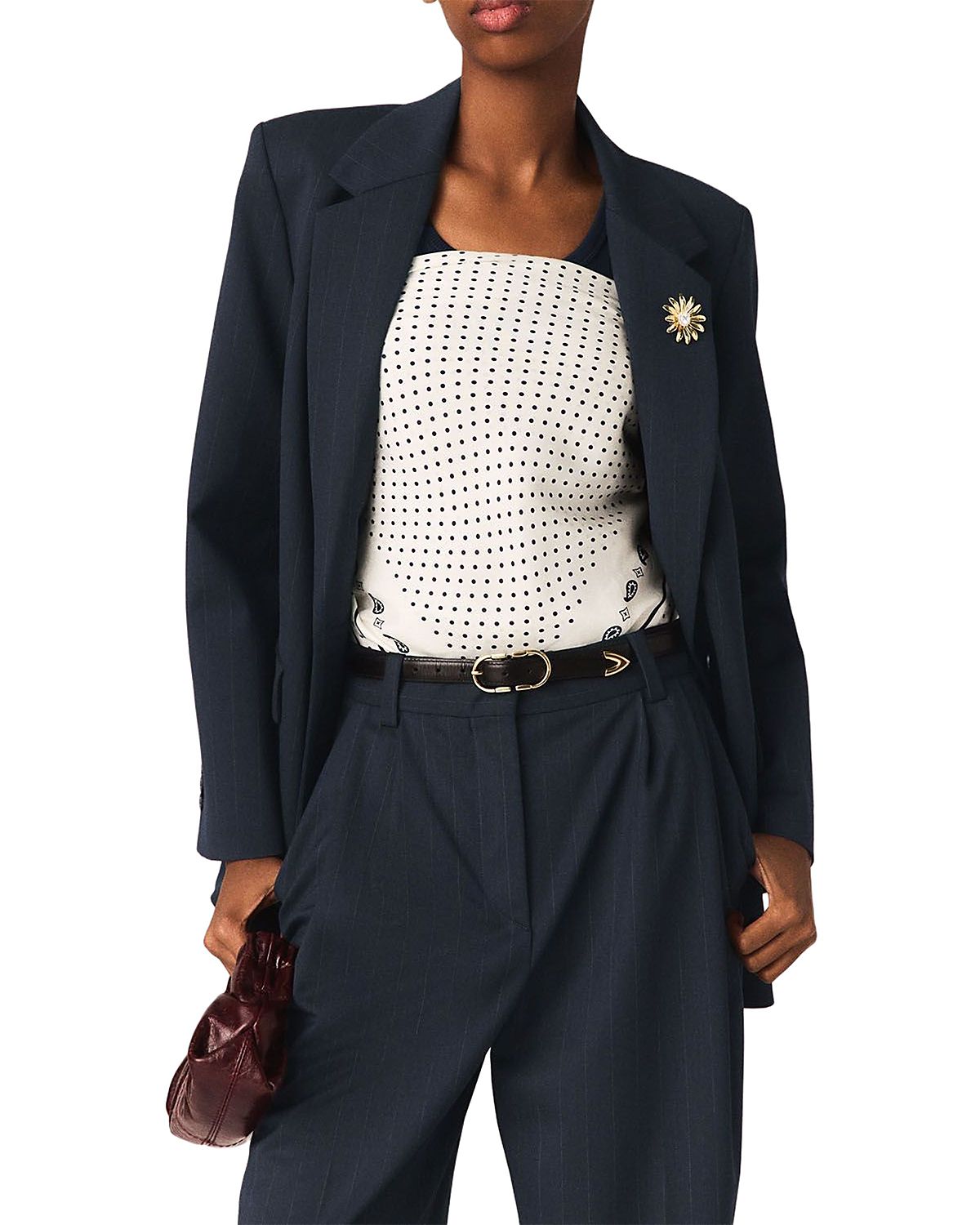 Maje Striped Suit Jacket