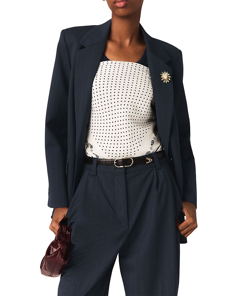Maje Striped Suit Jacket
