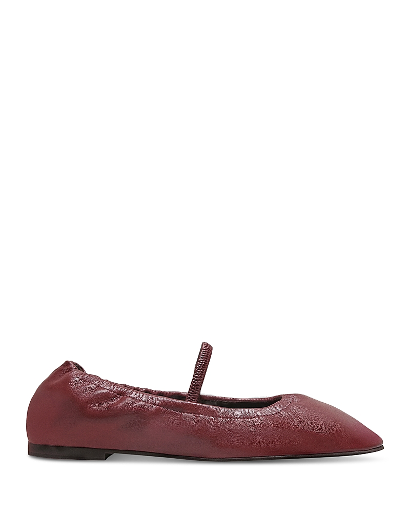 Reformation Women's Buffy Ruched Leather Ballet Flats