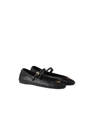  Women's Woven Leather Ballerinas