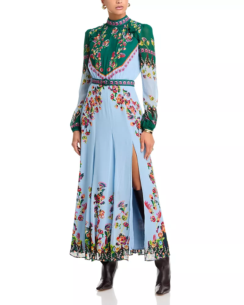 Saloni Jacqui-b Belted Midi Dress