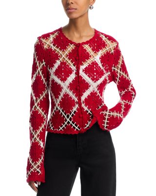 The Crochet Diamond Cardigan Sweater 