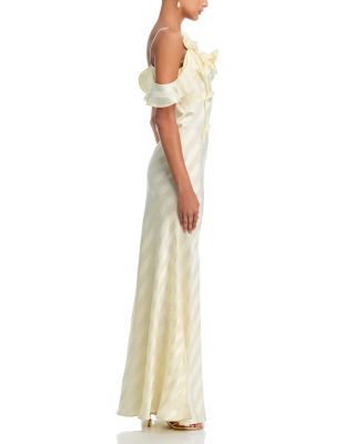 Satin Striped Maxi Dress