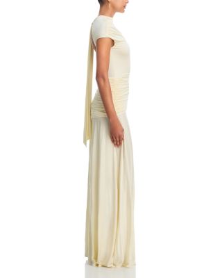 Draped Jersey Maxi Dress