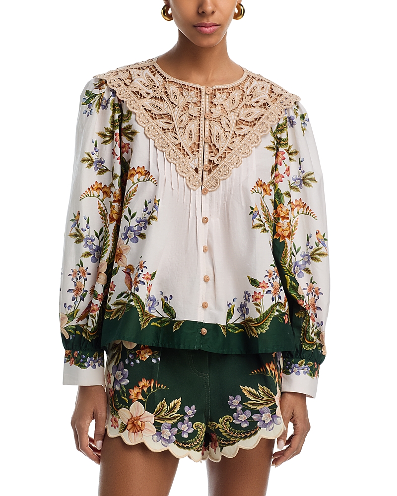 Farm Rio Nature Sand Long Sleeve Top