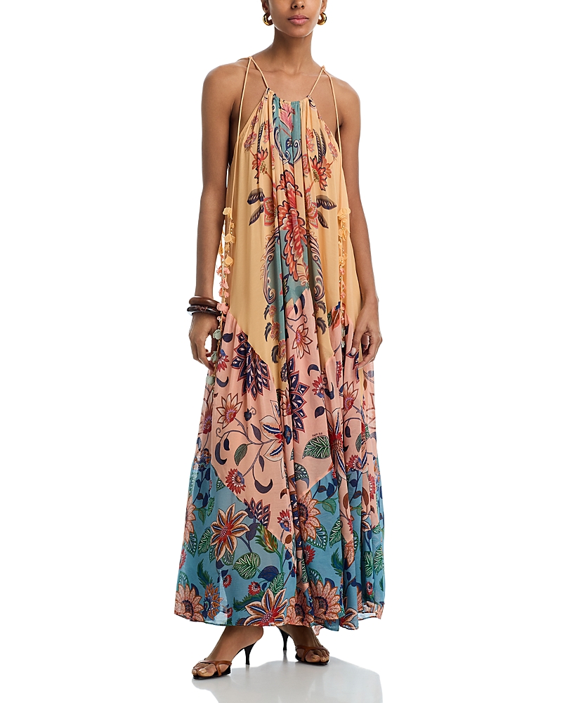 Farm Rio Boho Floral Delhi Mix Maxi Dress