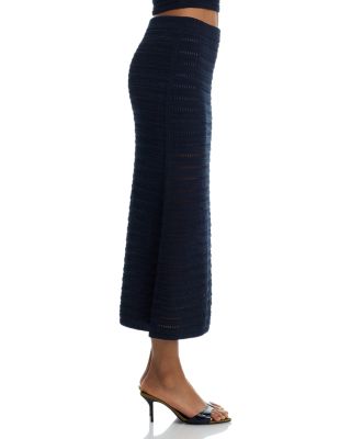 Lana Open Stitch Striped Skirt