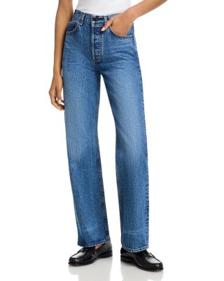 Rosebowl High Rise Straight Jeans in Port