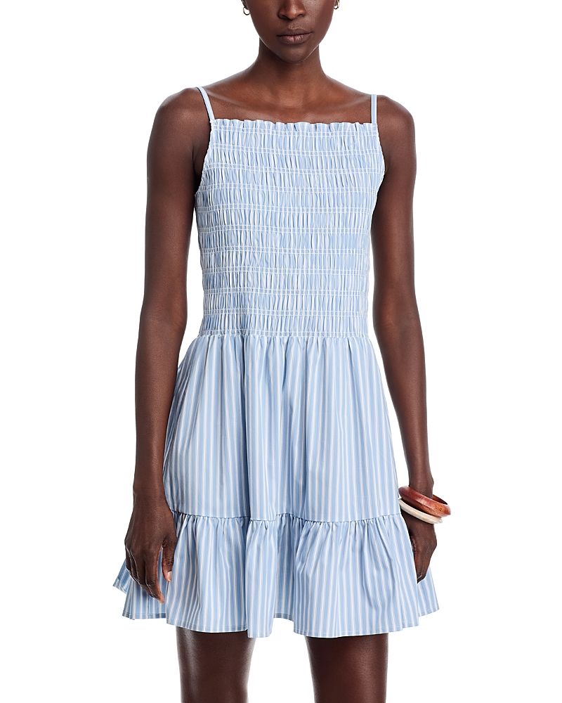 Michael Kors Striped Smocked Mini Dress