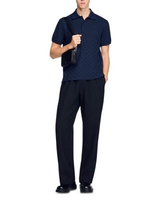 Square Cross Jacquard Polo Shirt