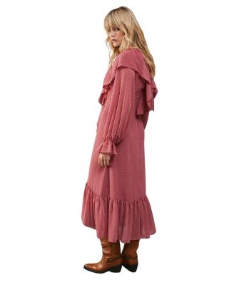 Dobby Chiffon Midi Dress