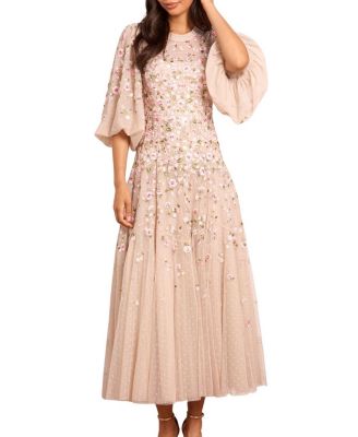 Sylvia Round Neck Ankle Gown