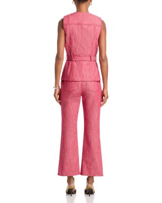 Colored Denim Stevie High Rise Ankle Jeans in Chilli Pepper