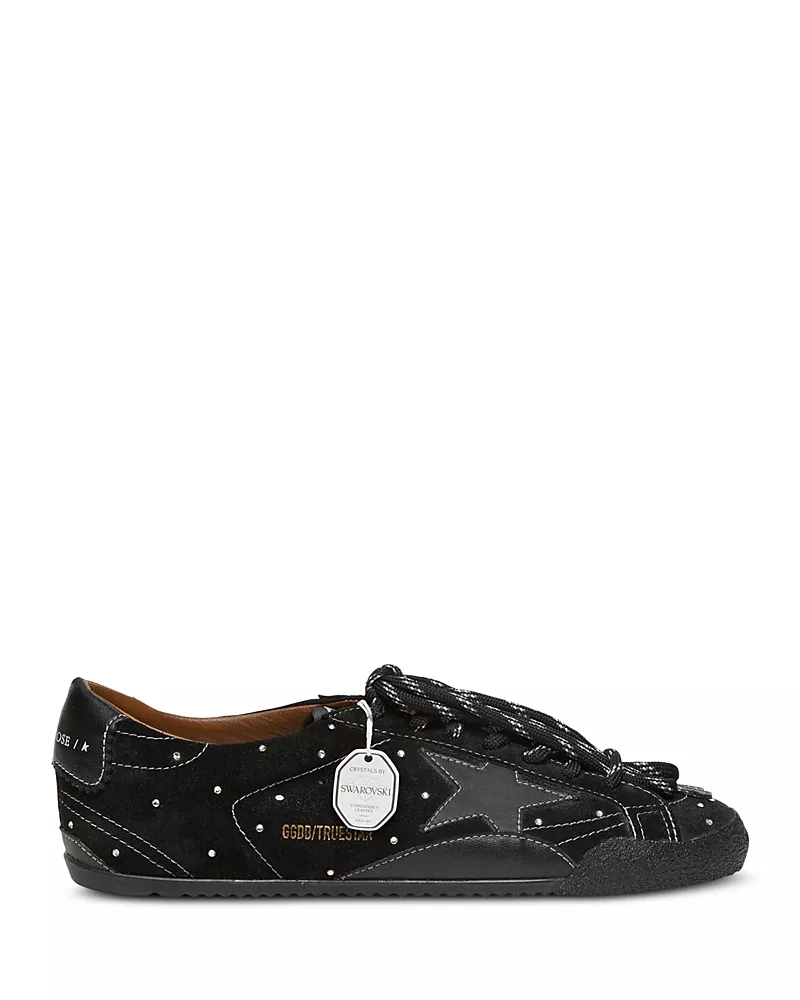 Golden Goose Unisex True Star Crystal Suede Sneakers